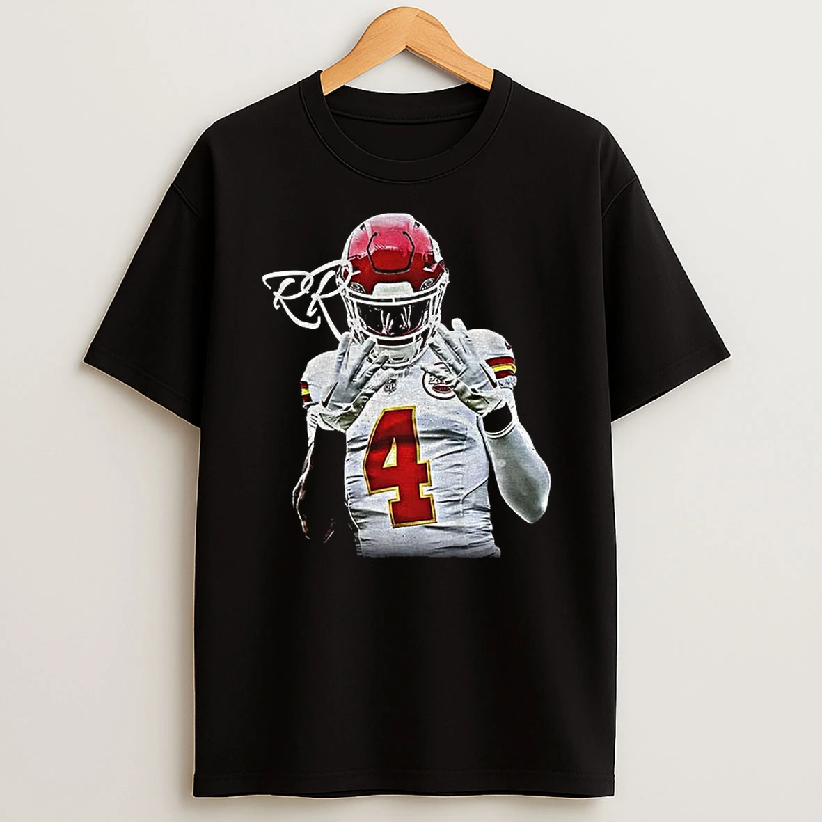 Rashee Rice Posing Kansas City Chiefs Nfl Football Vintage Signature T Shirt