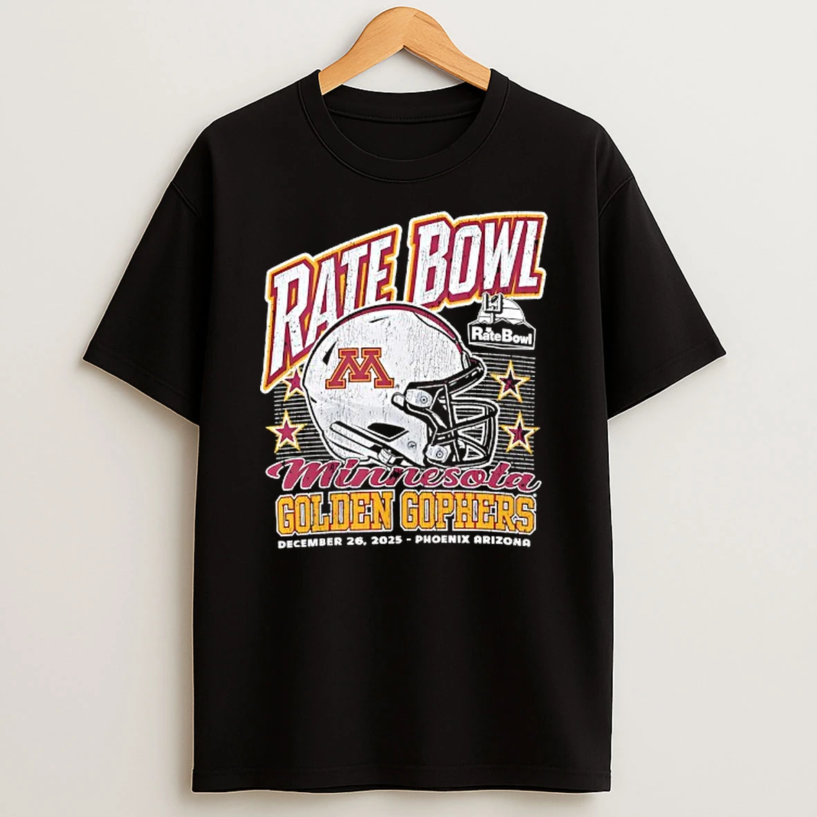 Rate Bowl 2025 Minnesota Golden Gophers December 26 Helmet T Shirt