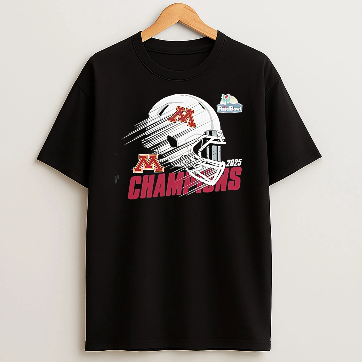 Rate Bowl Champions 2025 Minnesota Golden Gophers Football T Shirt