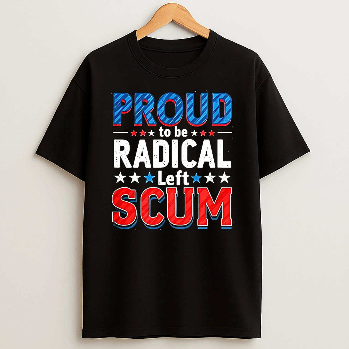 Rebel Democrat Proud To Be Radical Left Scum Political T Shirt