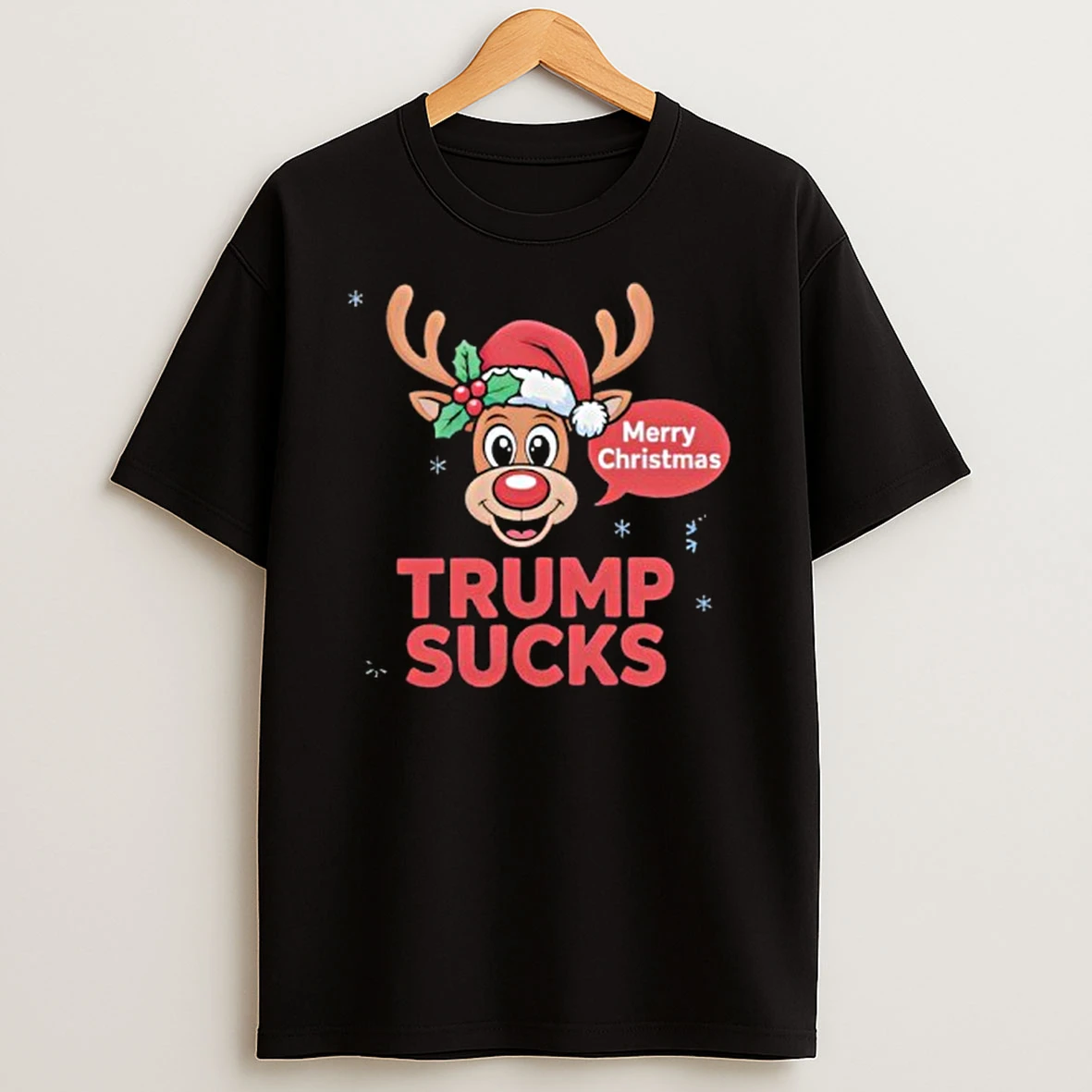 Rebellious Reindeer Merry Christmas T Shirt
