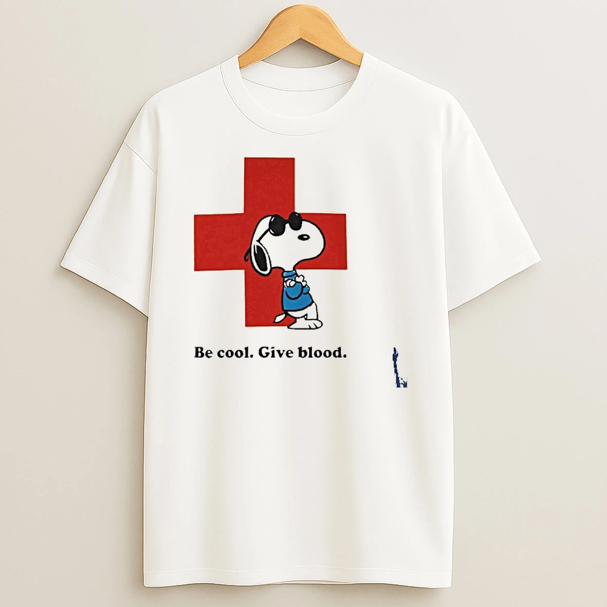 Red Cross Peanuts Be Cool Give Blood T Shirt