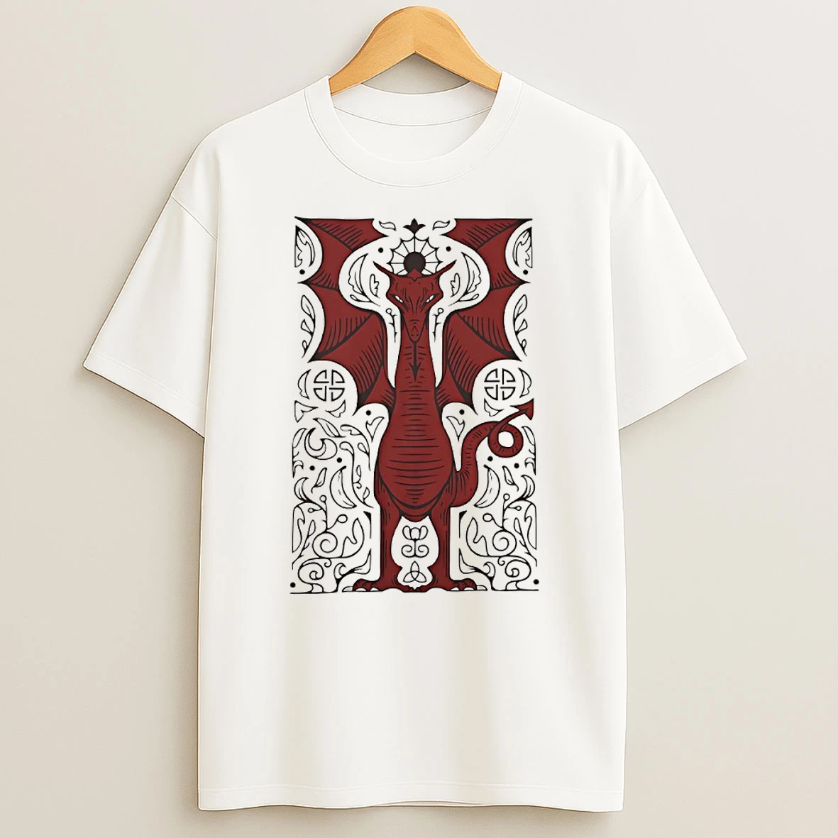 Red Dragon Circle T Shirt