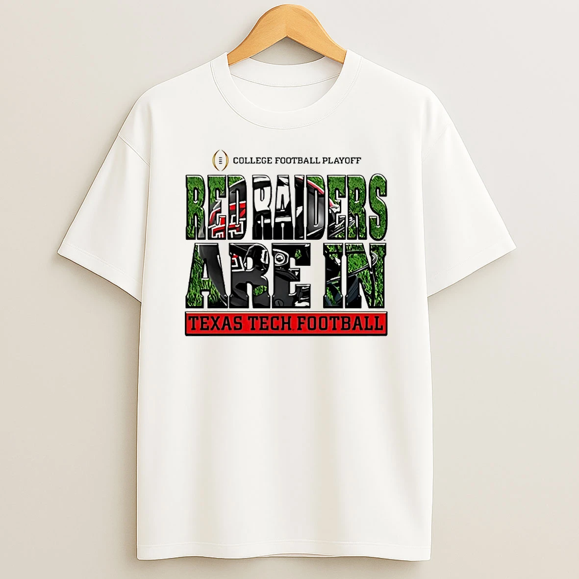 Red Raiders Are In 2025 Cfp Texas Tech Red Raiders Football Helmet Circle T Shirt