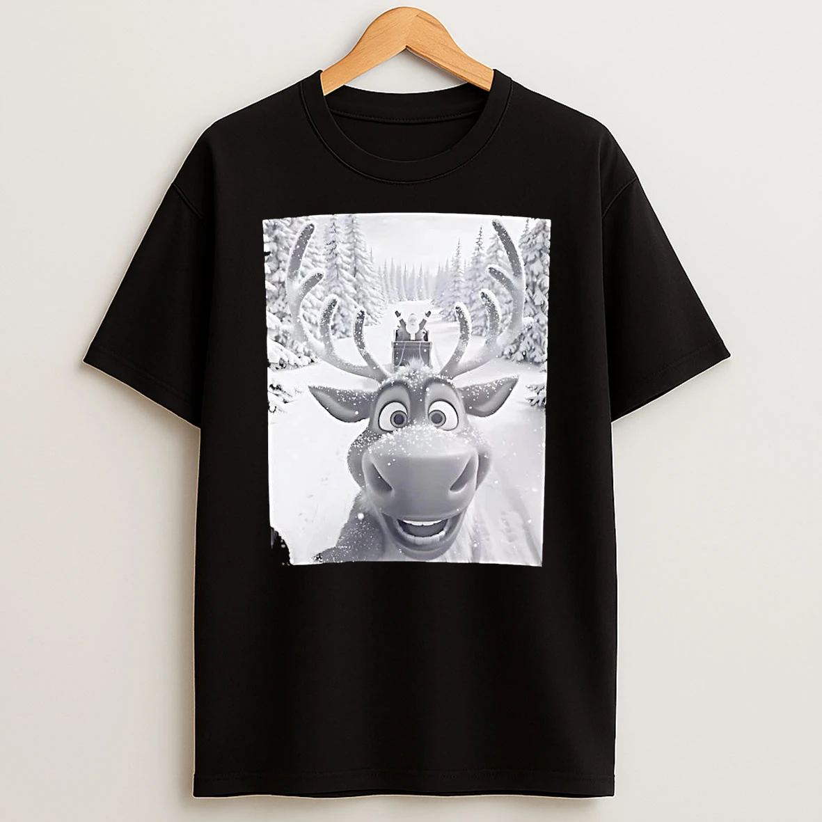 Reindeer Selfie Holiday Christmas T Shirt