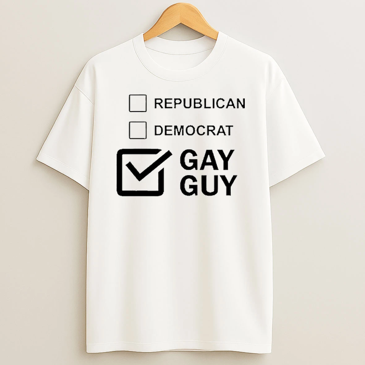 Republican Democrat Gay Guy Funny T Shirt