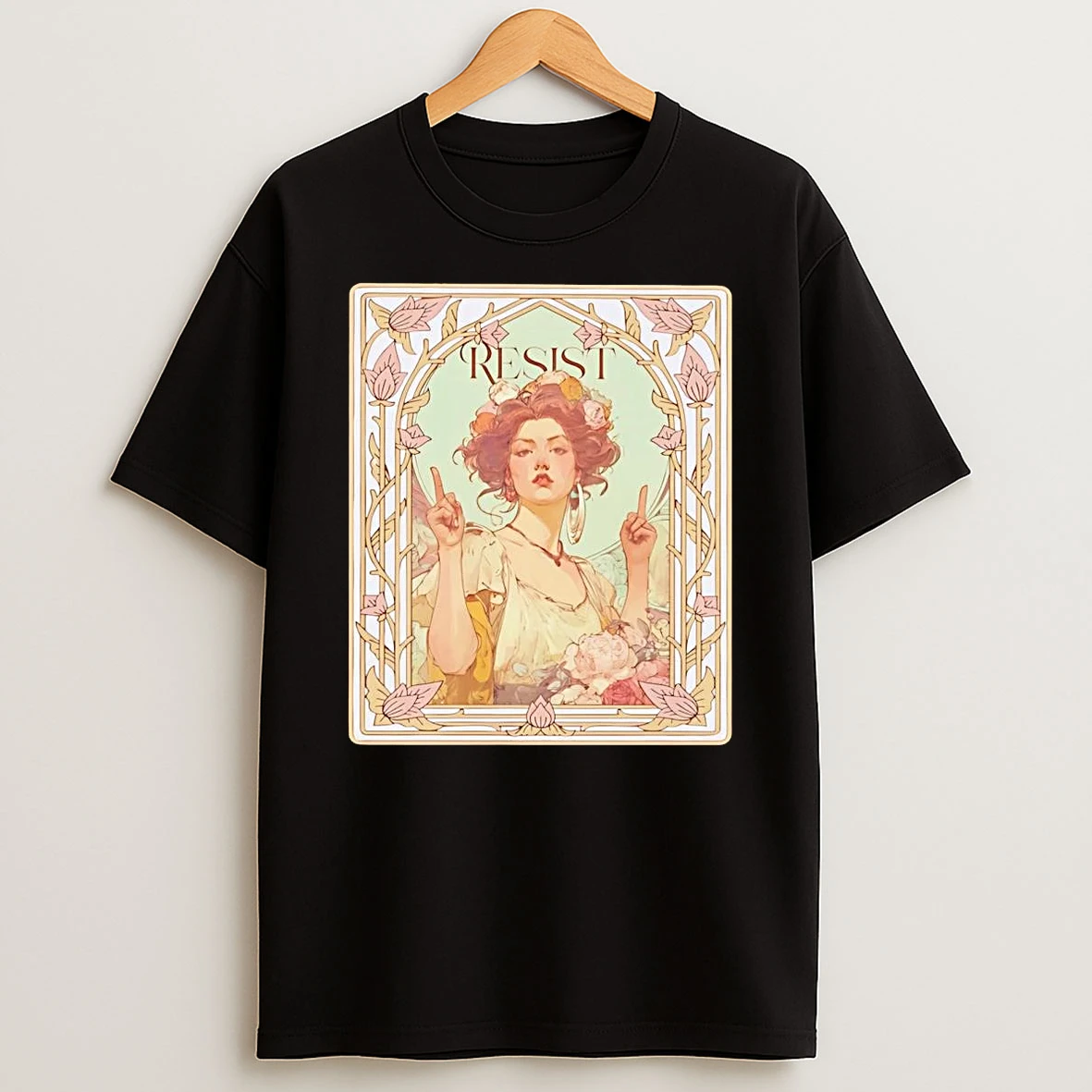 Resist Middle Finger T Shirt