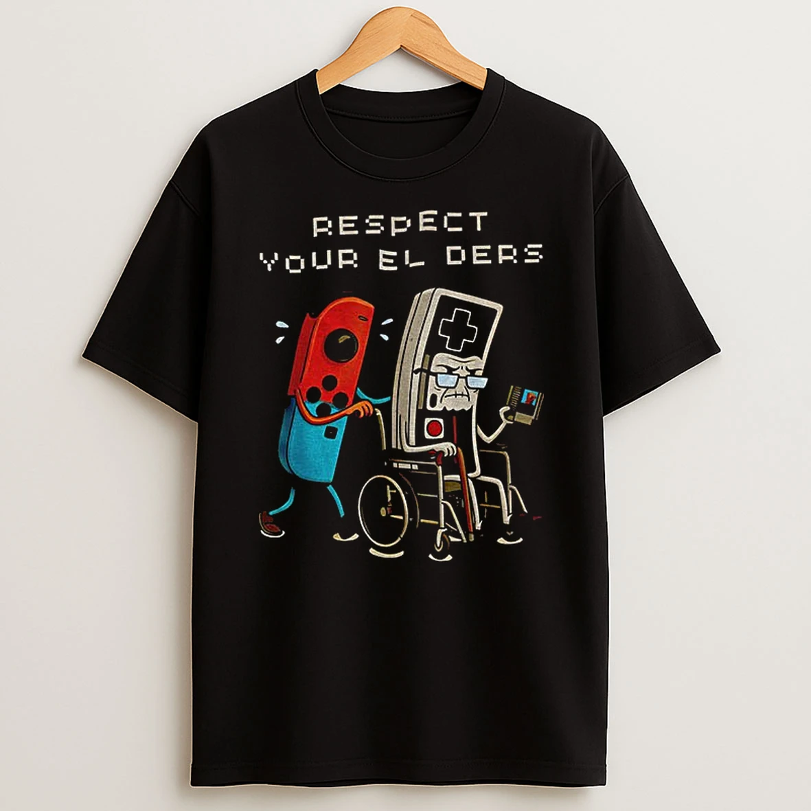 Respect Your Elders Retro Gaming Funny T Shirt