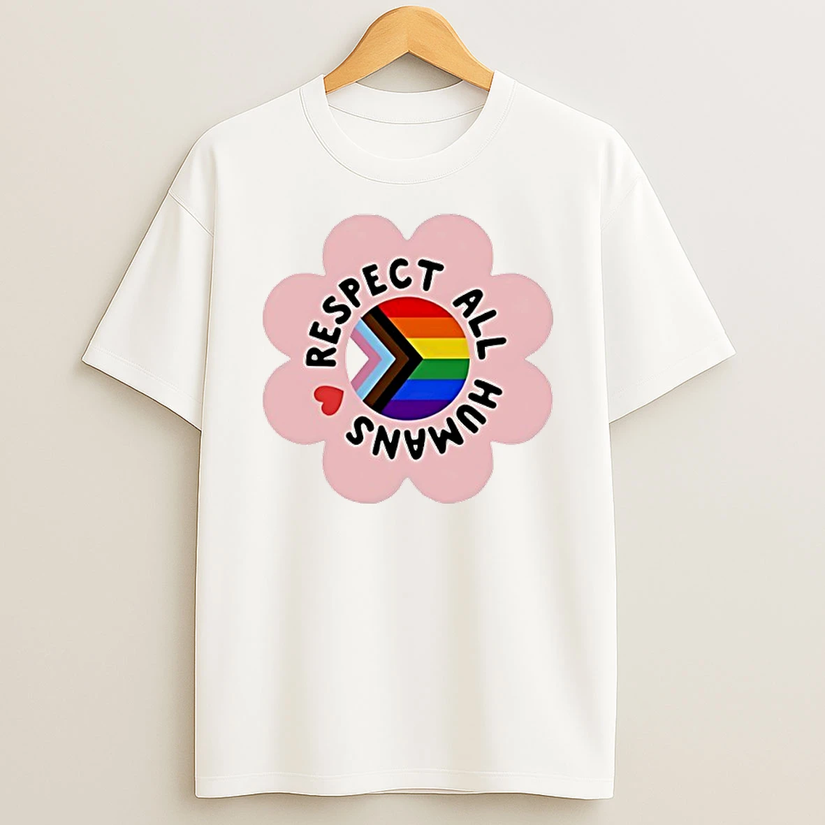 Respect All Humans Pride Circle T Shirt