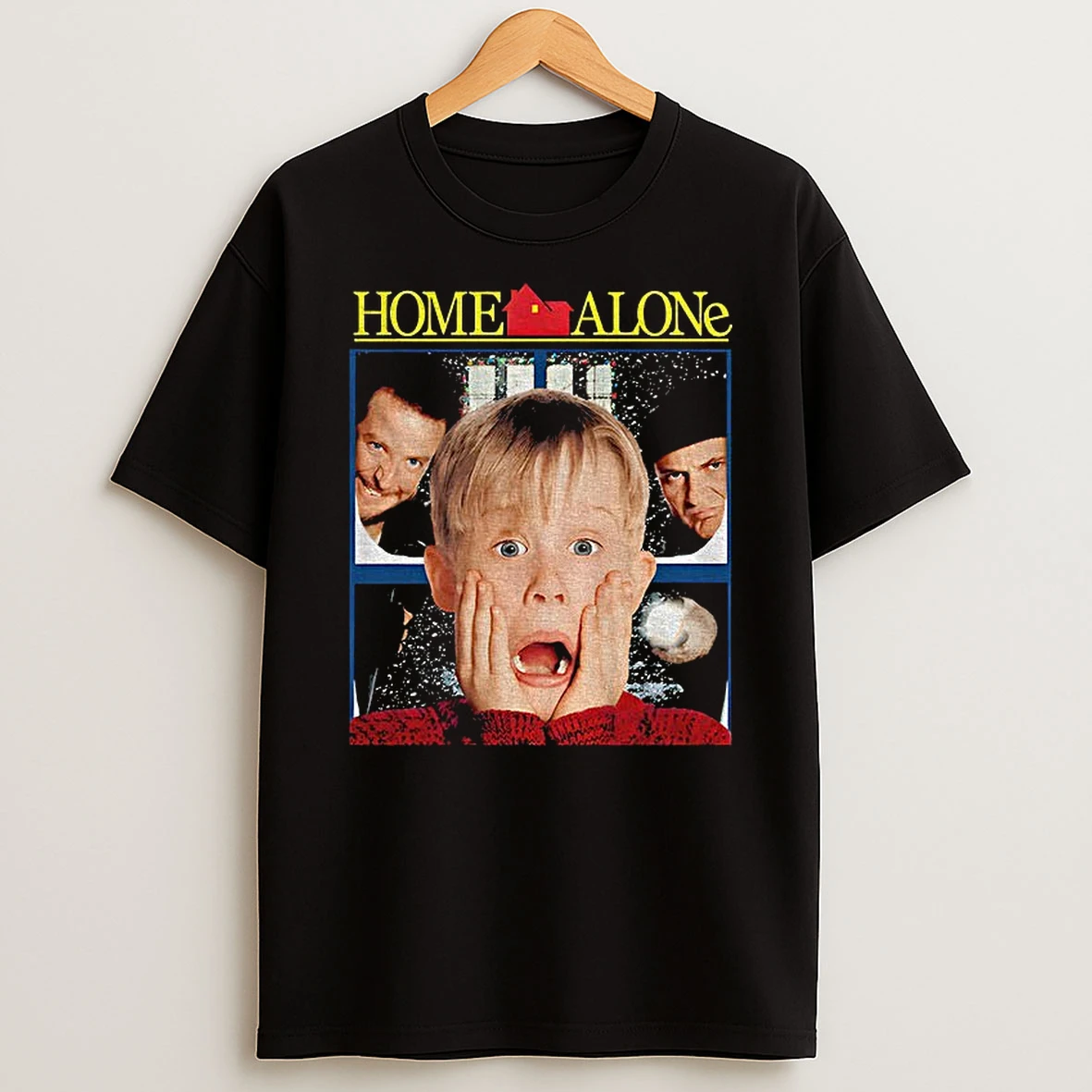 Retro Kevin Mccallister Home Alone Movie Inspired Christmas T Shirt