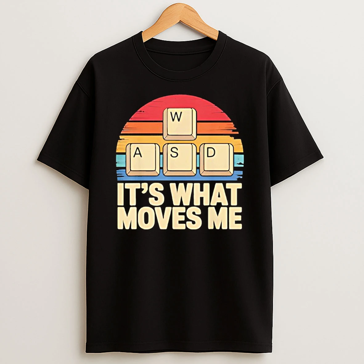 Retro Wasd Gaming Keys Funny Pc Gamer T Shirt