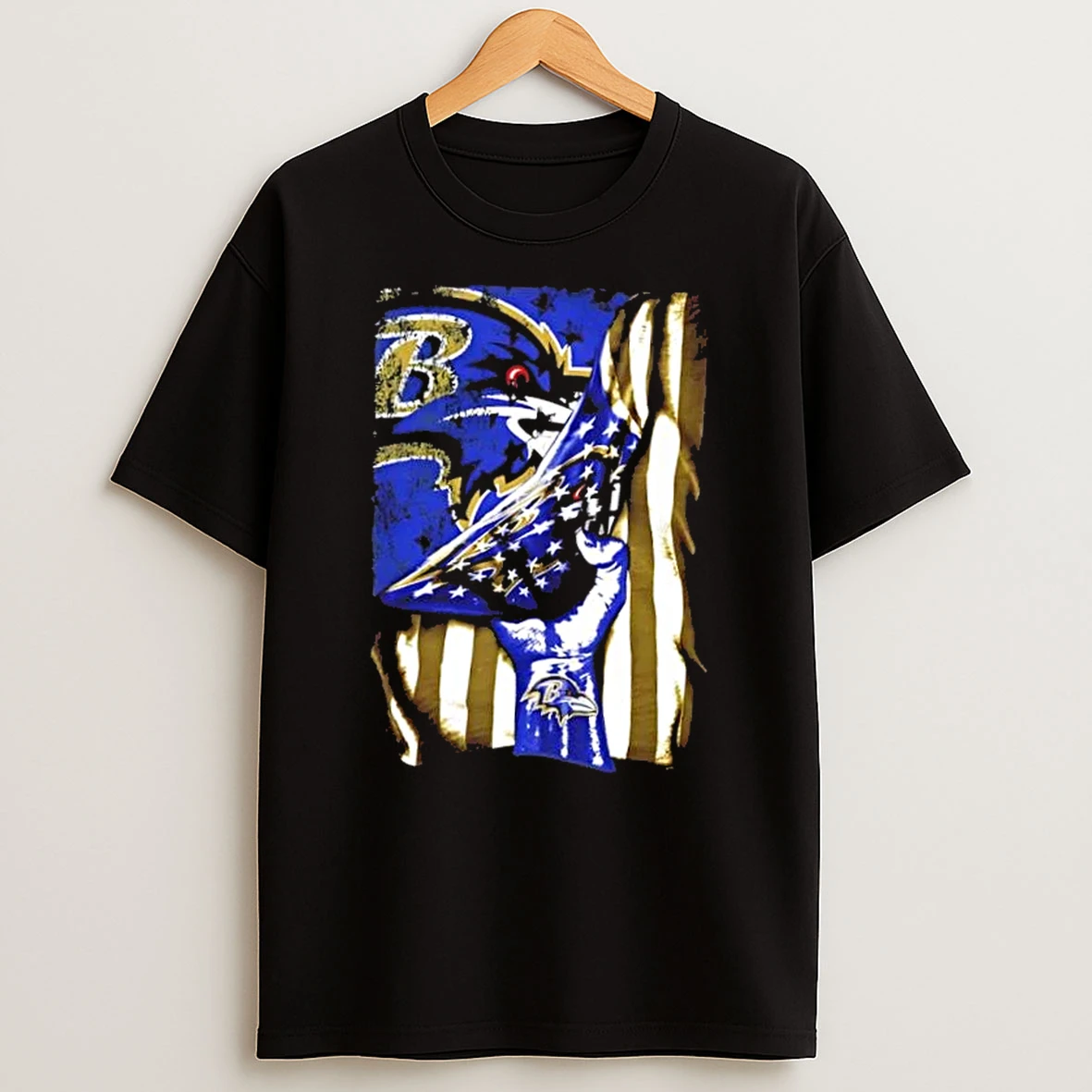 Revealing The Glory Baltimore Ravens X Usa Flag T Shirt