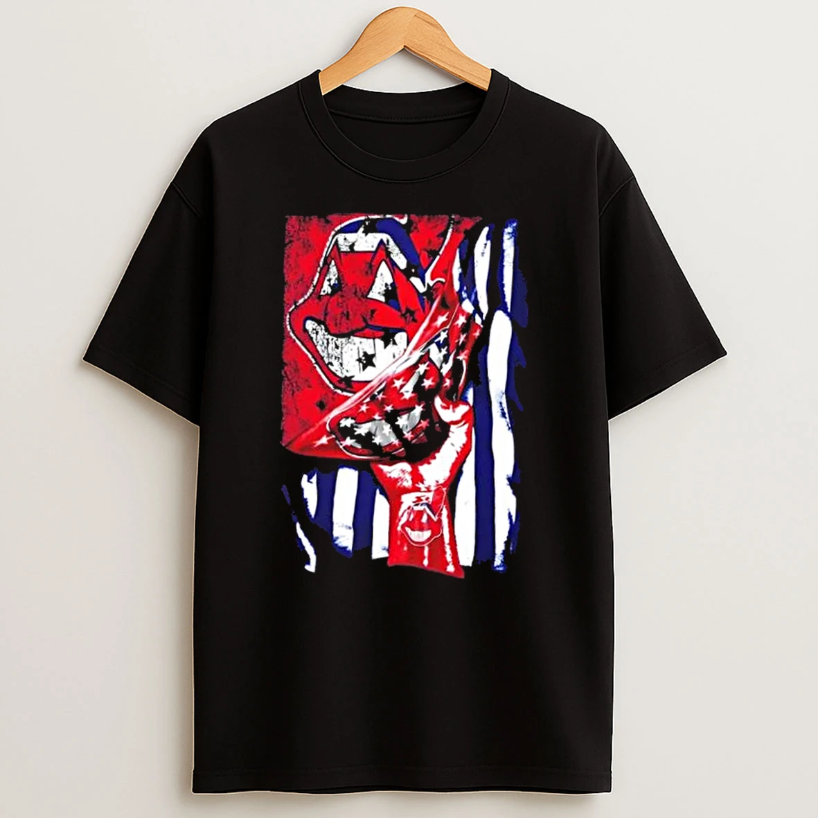 Revealing The Glory Cleveland Indians X Usa Flag T Shirt