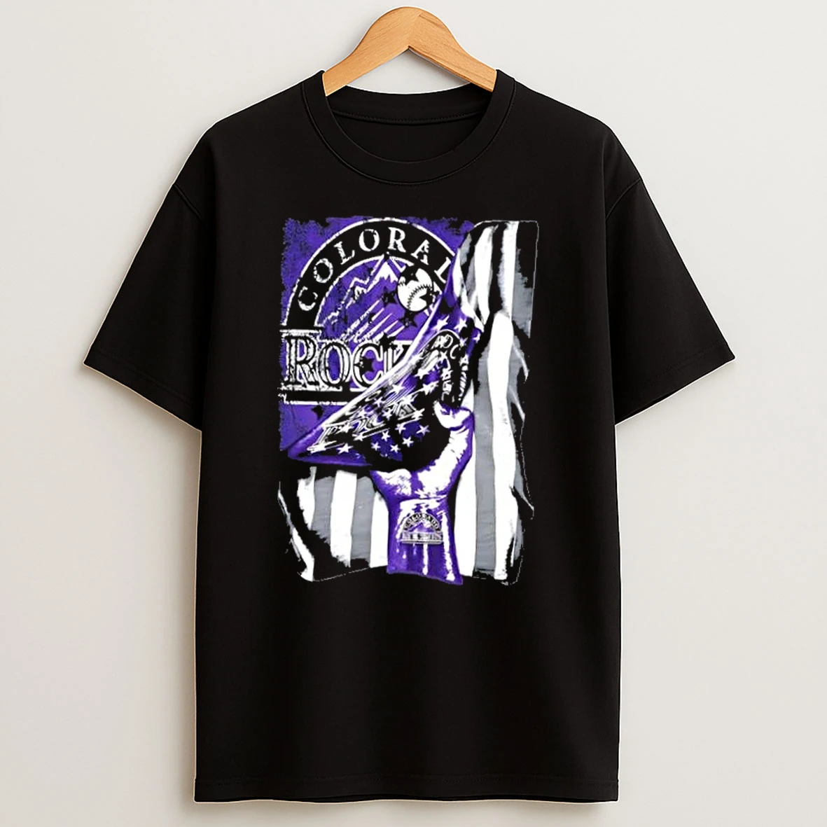 Revealing The Glory Colorado Rockies X Usa Flag T Shirt