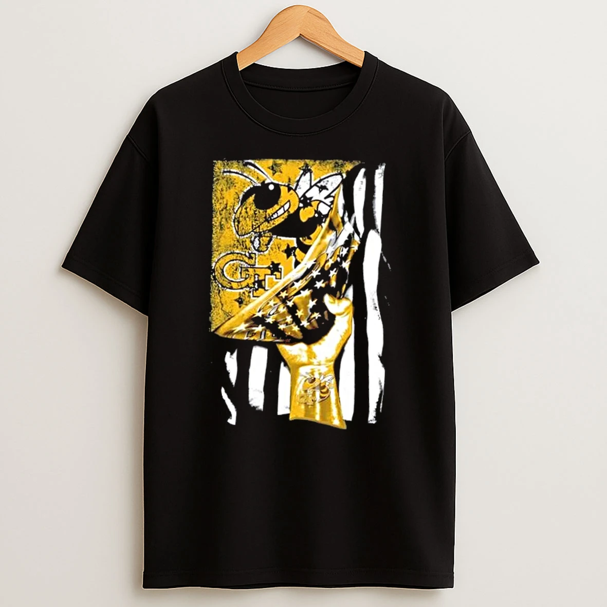 Revealing The Glory Georgia Tech Yellow Jackets X Usa Flag T Shirt