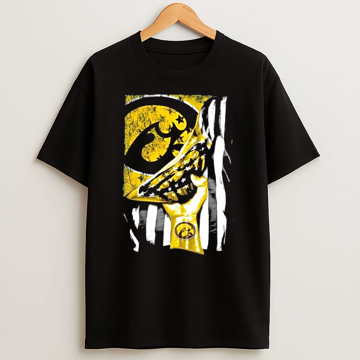 Revealing The Glory Iowa Hawkeyes X Usa Flag T Shirt