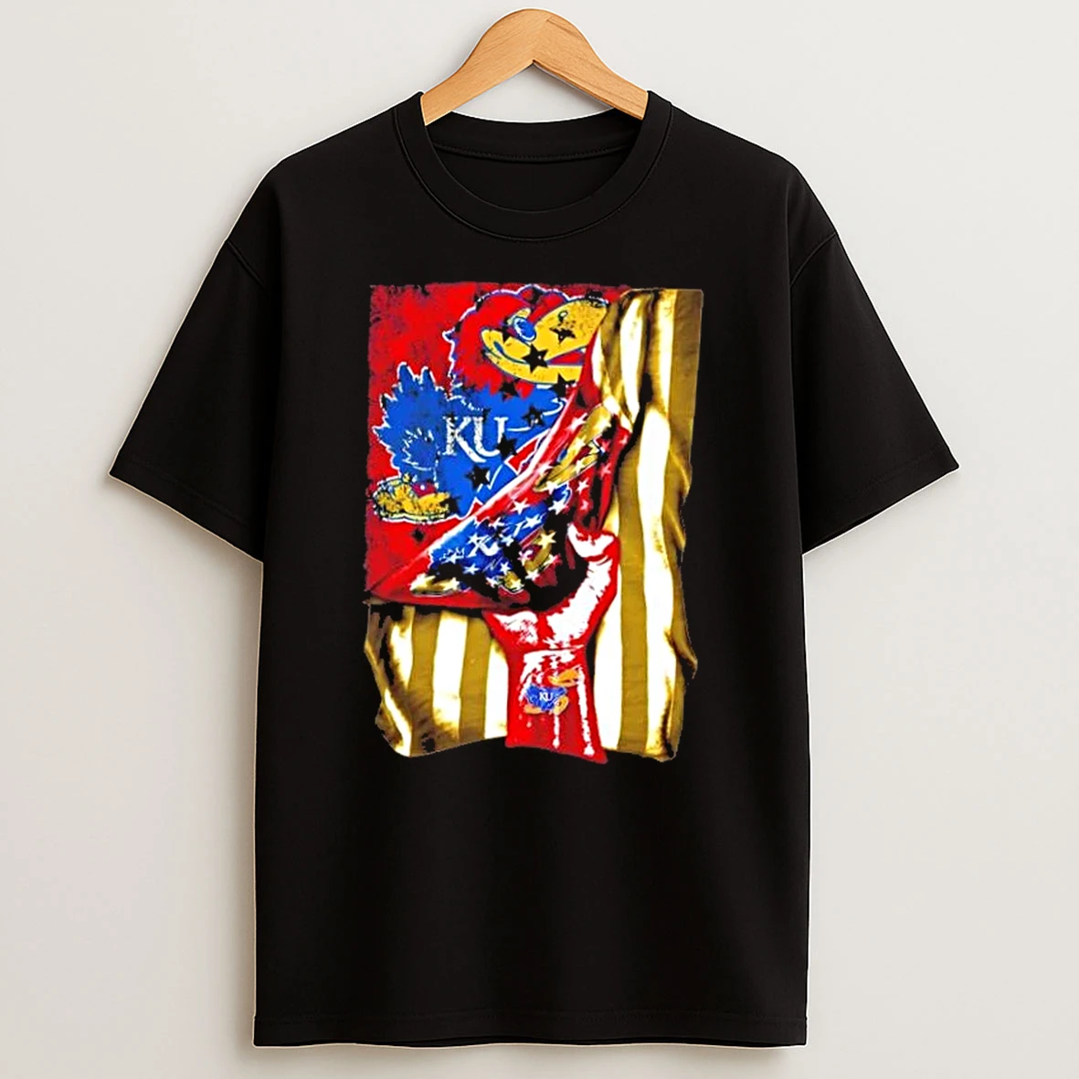 Revealing The Glory Kansas Jayhawks X Usa Flag T Shirt