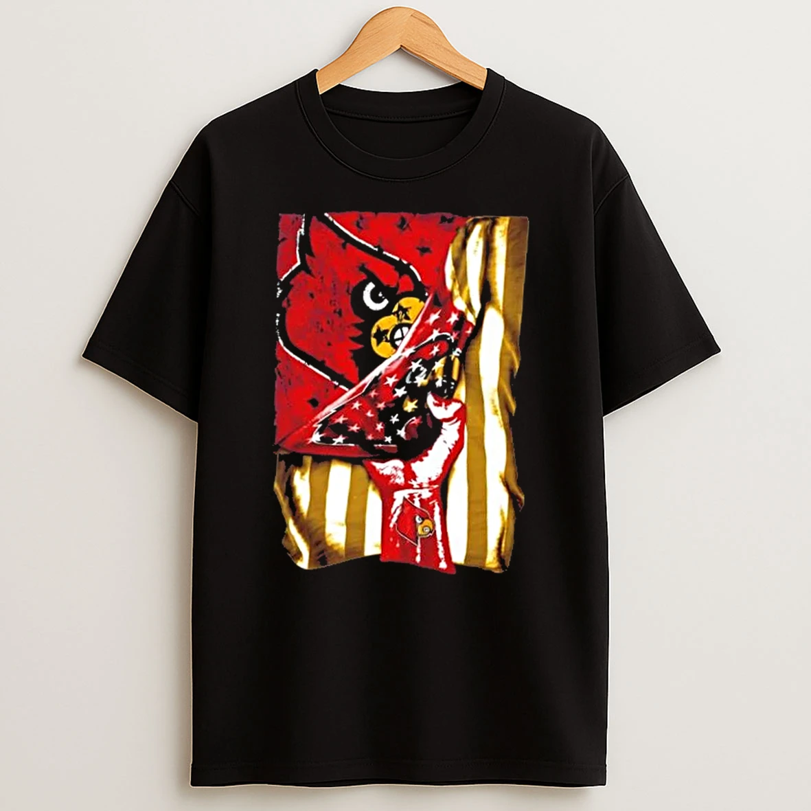 Revealing The Glory Louisville Cardinals X Usa Flag T Shirt