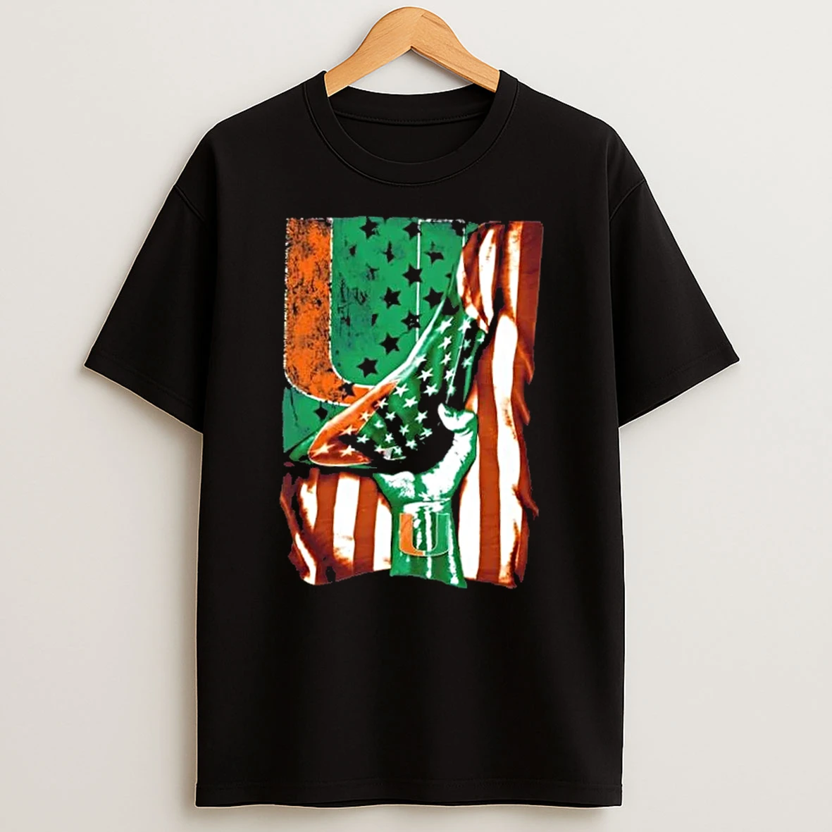 Revealing The Glory Miami Hurricanes X Usa Flag T Shirt