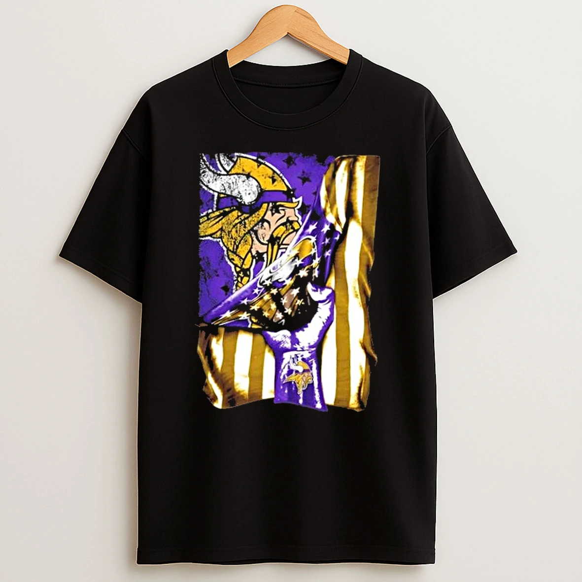 Revealing The Glory Minnesota Vikings X Usa Flag T Shirt
