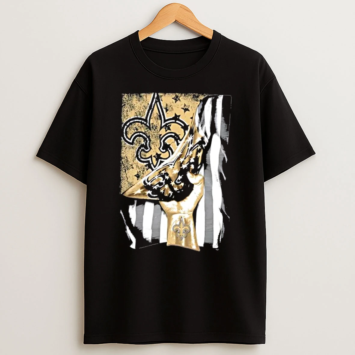 Revealing The Glory New Orleans Saints X Usa Flag T Shirt