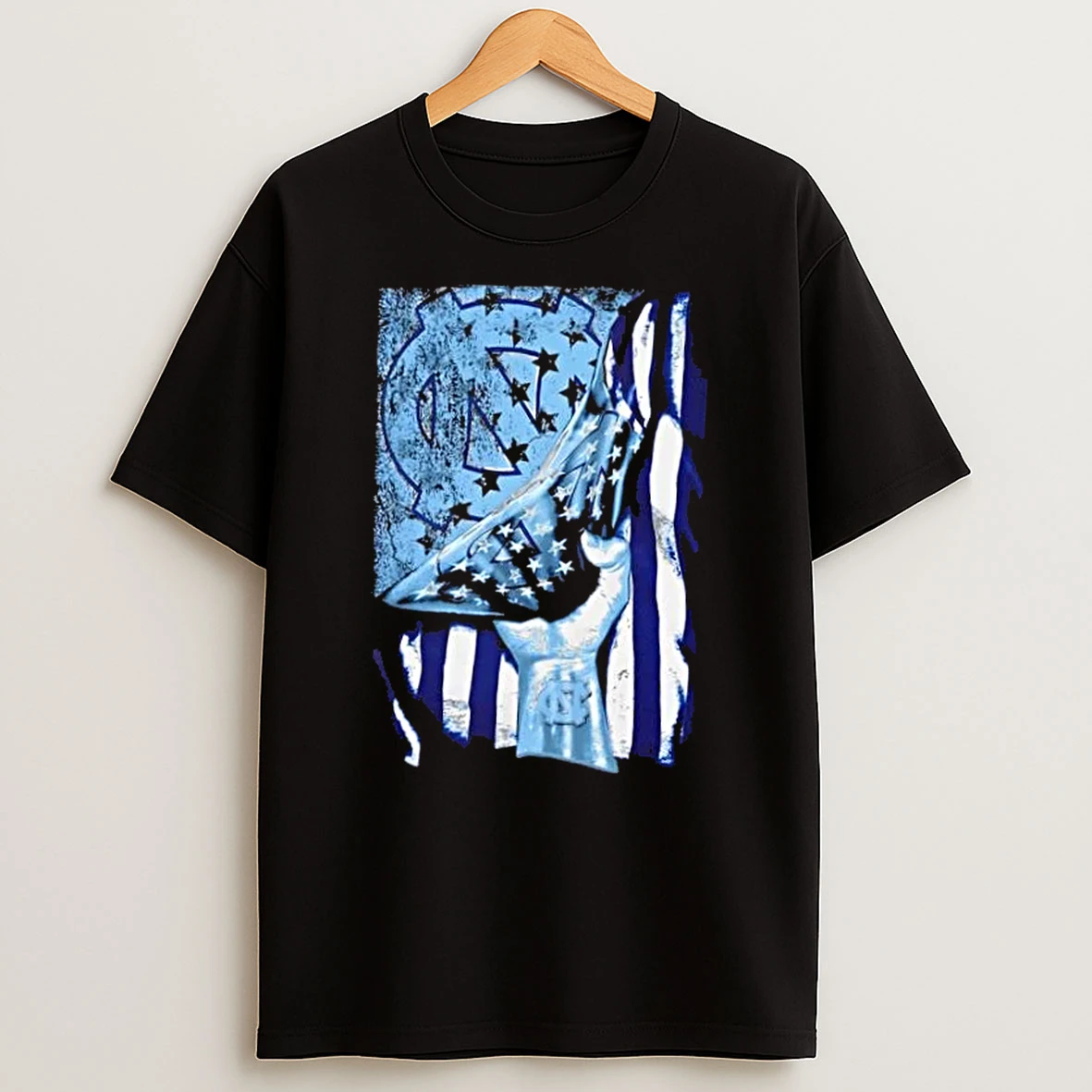 Revealing The Glory North Carolina Tar Heels X Usa Flag T Shirt