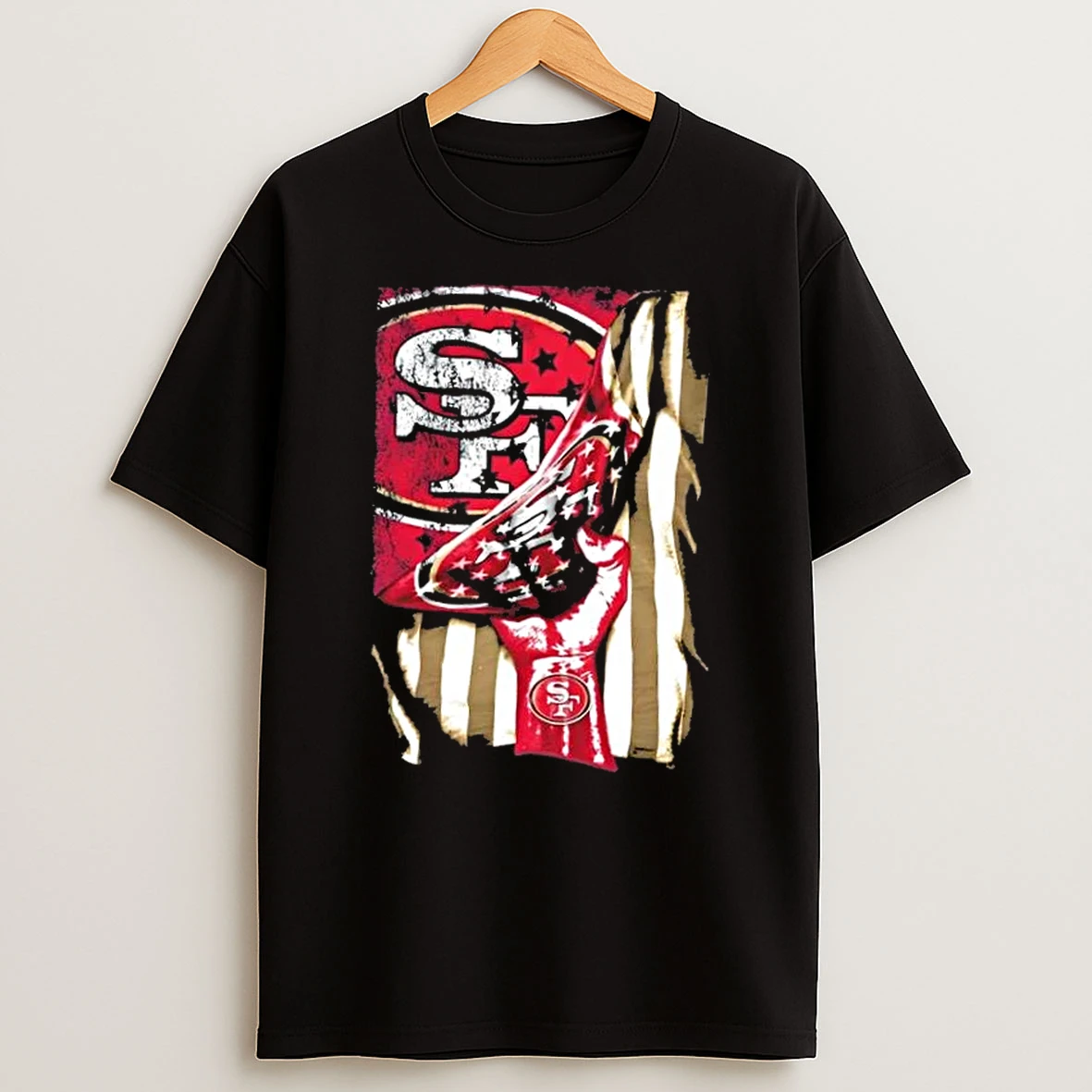 Revealing The Glory San Francisco 49ers X Usa Flag T Shirt