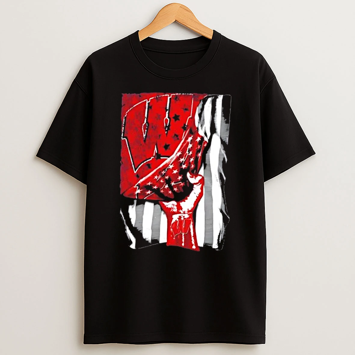 Revealing The Glory Wisconsin Badgers X Usa Flag T Shirt