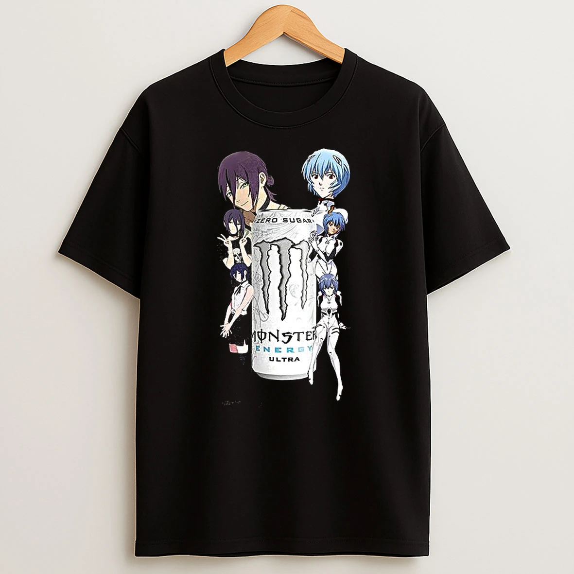 Reze And Rei Ayanami X Monster Energy T Shirt