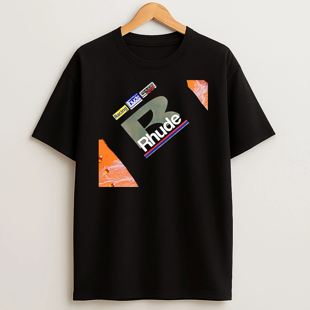 Rhude Petrol Patch Motor Racing Auto Parts Womens T Shirt