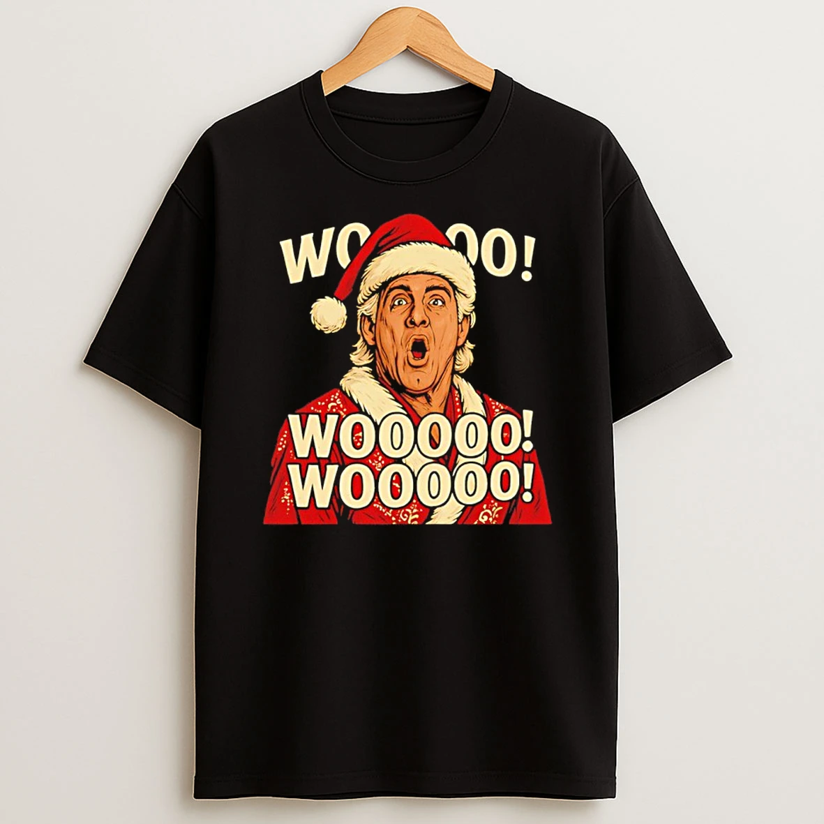 Ric Flair Santa Wooooo Wooooo Wooooo Christmas T Shirt