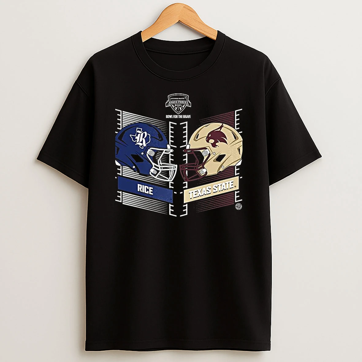 Rice Owls Vs Texas State Bobcats 2025 Armed Forces Bowl T Shirt
