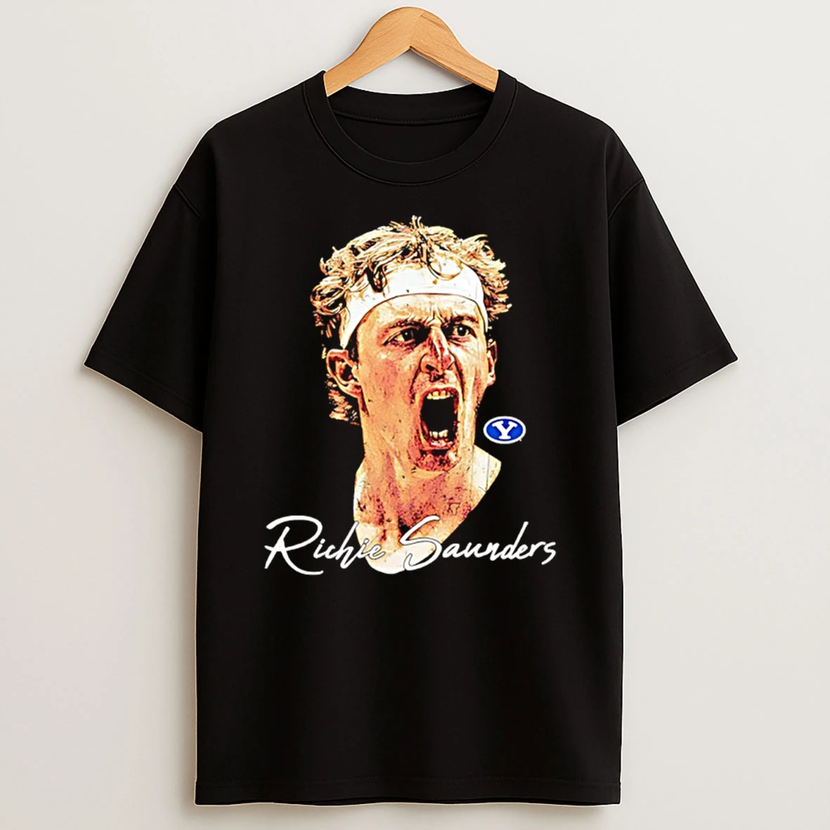 Richie Saunders Byu Basketball Game Face T Shirt