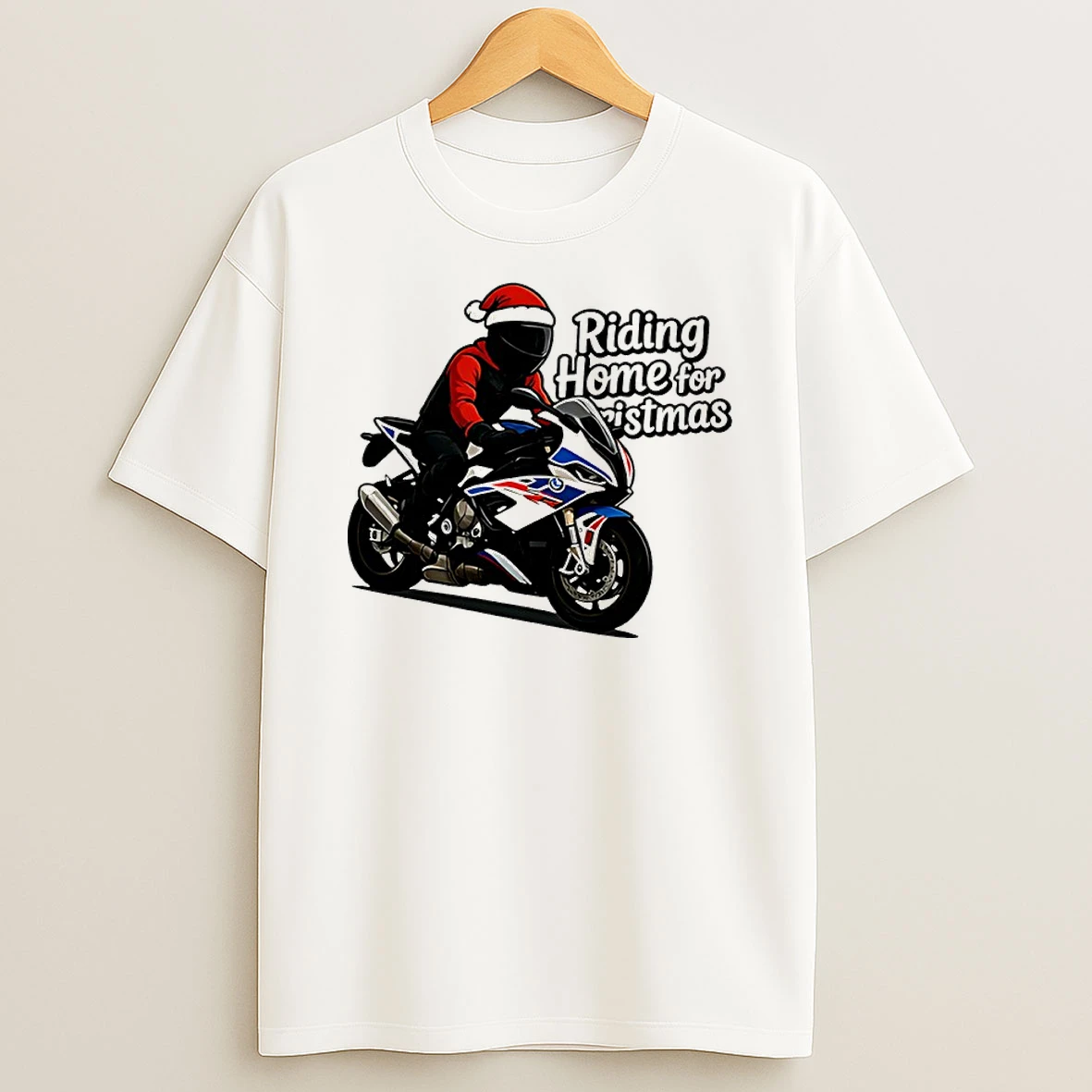 Riding Home For Christmas Bmw S1000rr Ugly T Shirt
