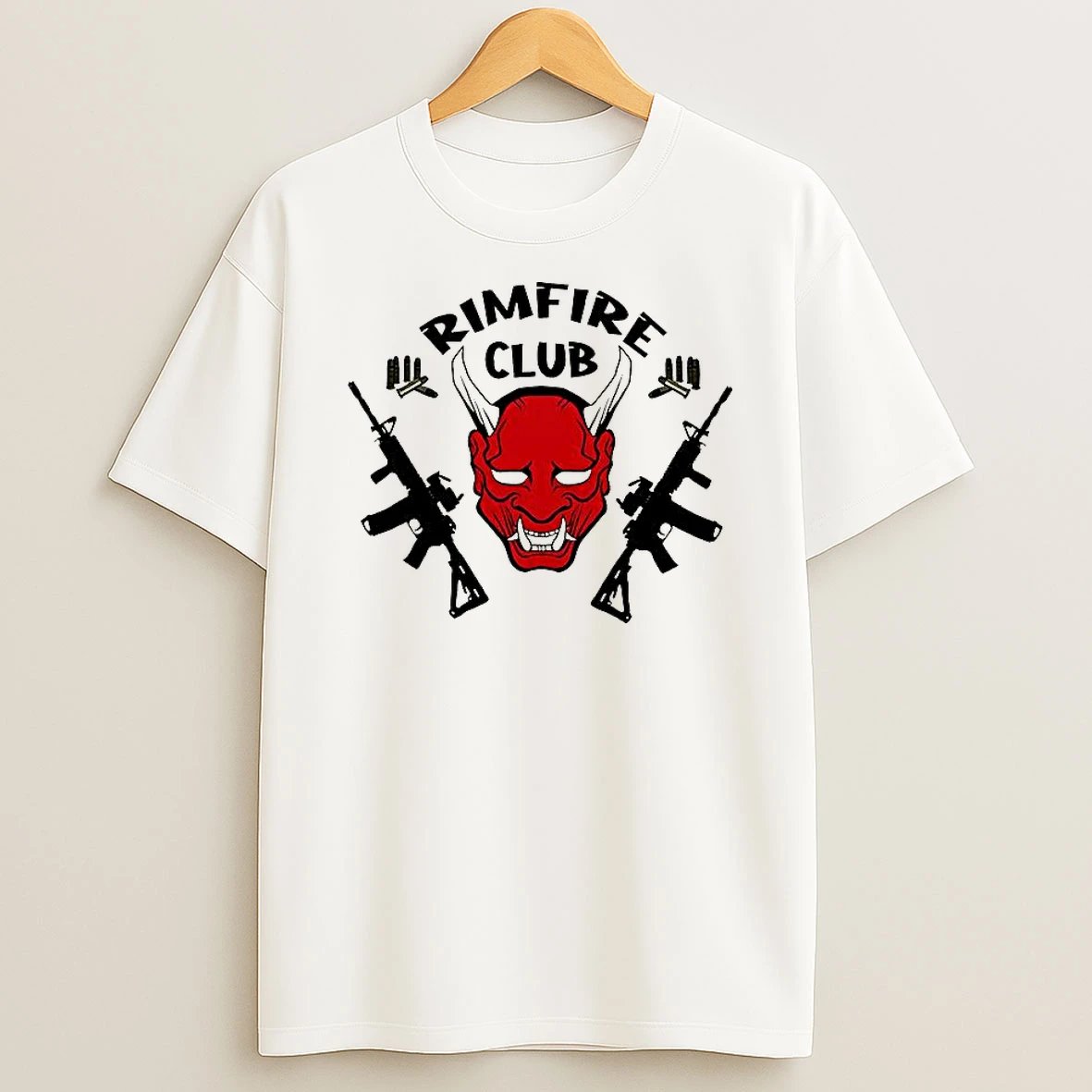 Rimfire Club Hellfire Parody Logo T Shirt