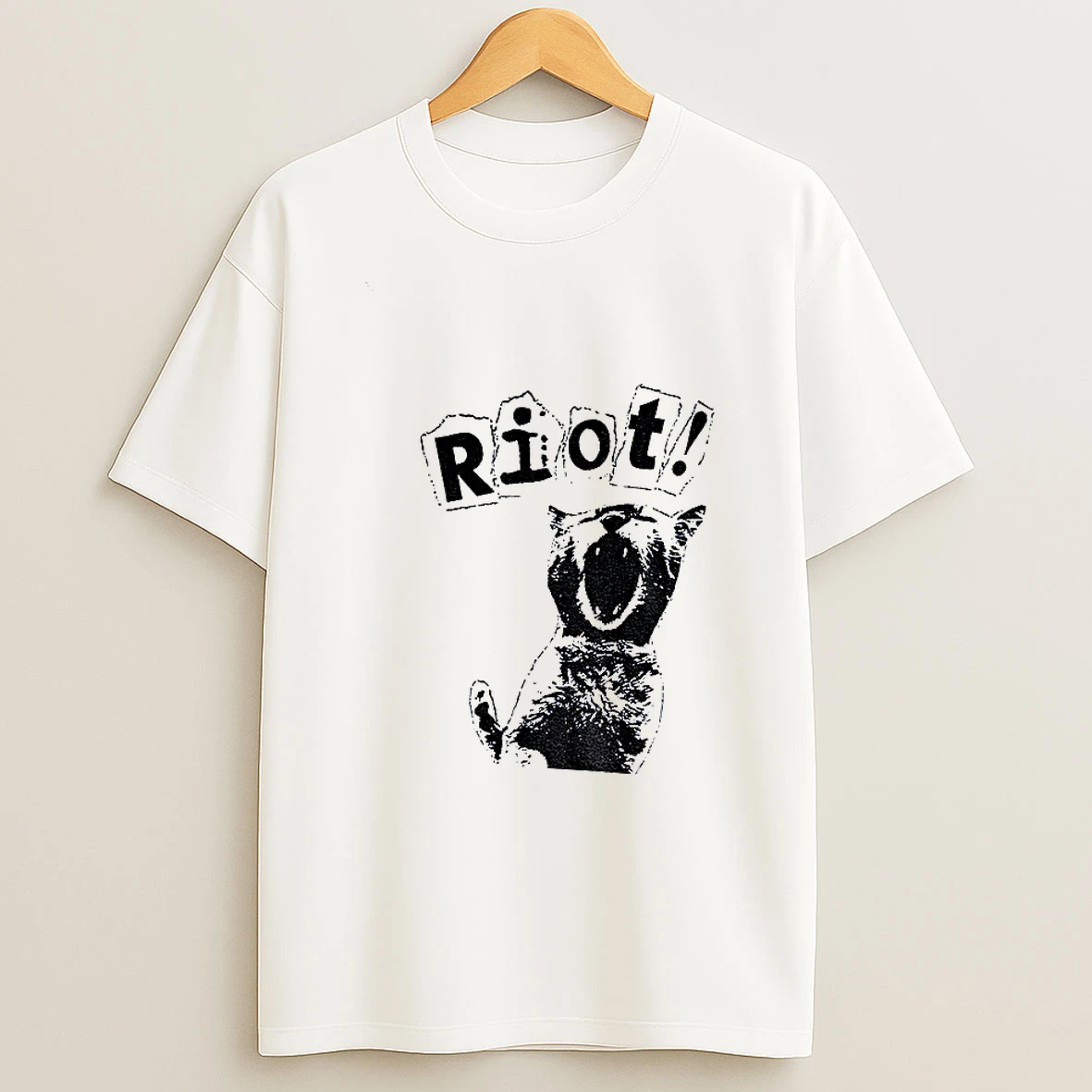 Riot Cat Anarchy Revolution Kitten Vintage T Shirt