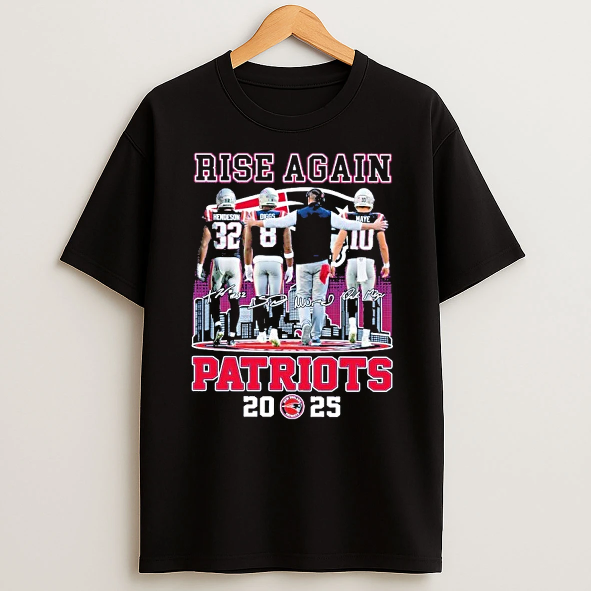 Rise A Gain Player Signature Patriots City 2025 T Shirt