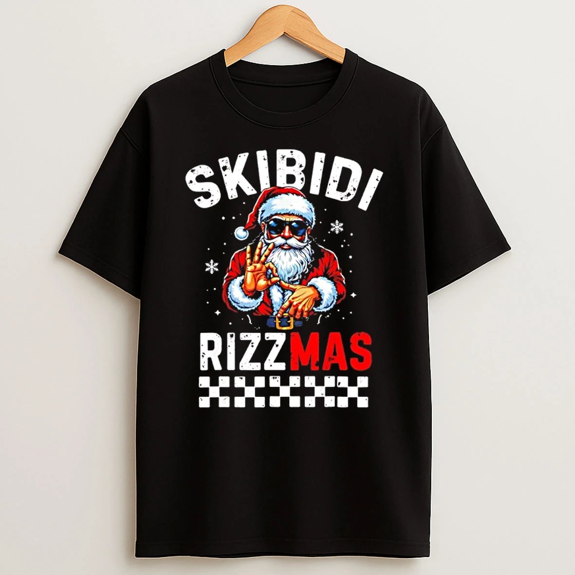 Rizz Christmas Santa 6 7 Xmas Skibidi Rizzmas T Shirt