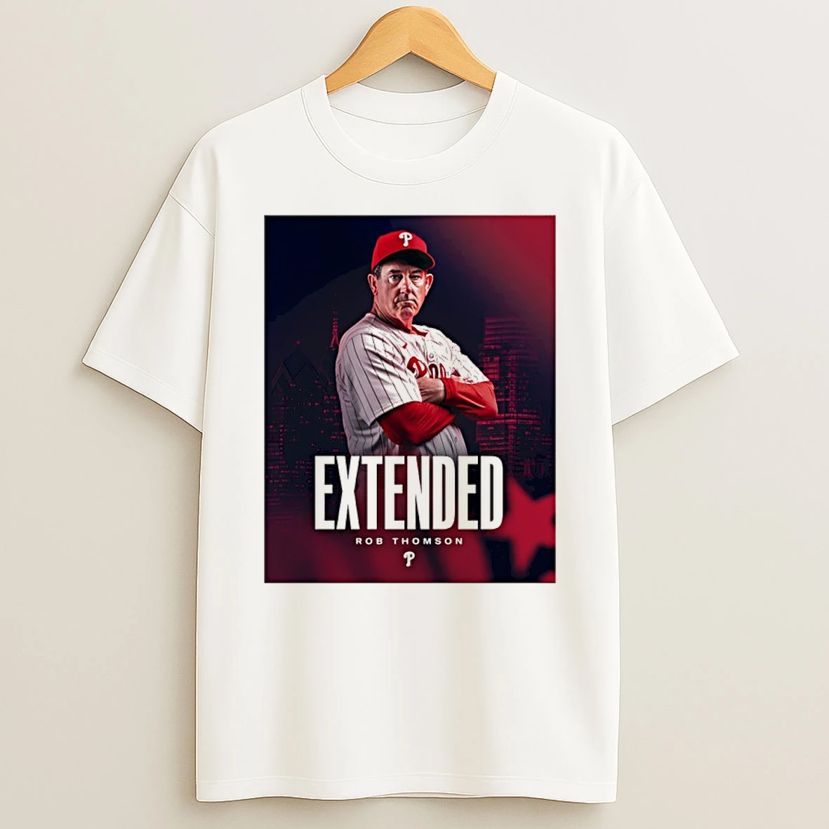 Rob Thomson Philadelphia Phillies Extended T Shirt