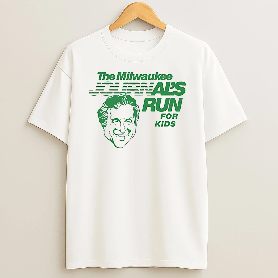 Robert Mcelhenney Wearing The Milwaukee Journals Run For Kids T Shirt