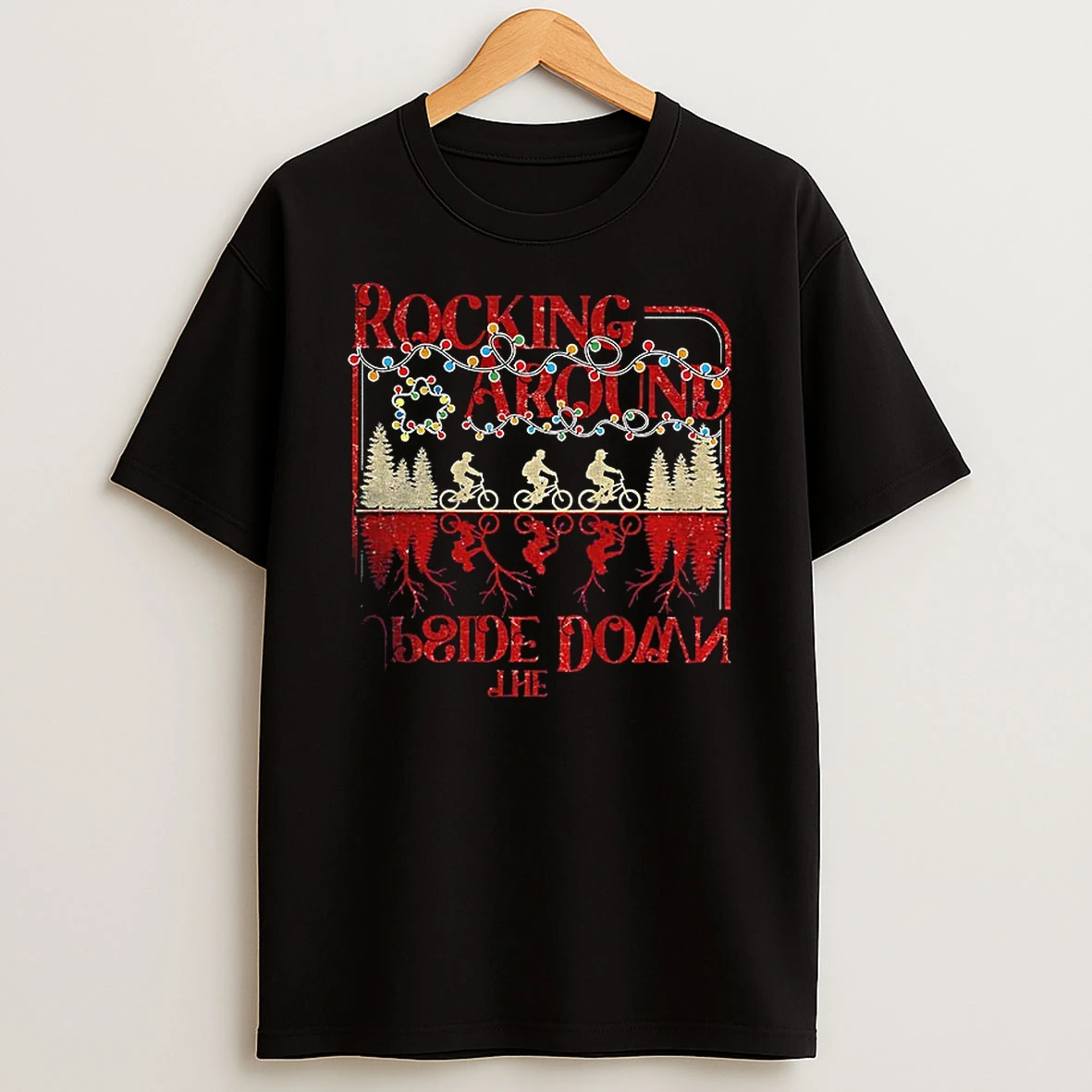 Rocking Around The Upside Down Stranger Things Merry Xmas T Shirt