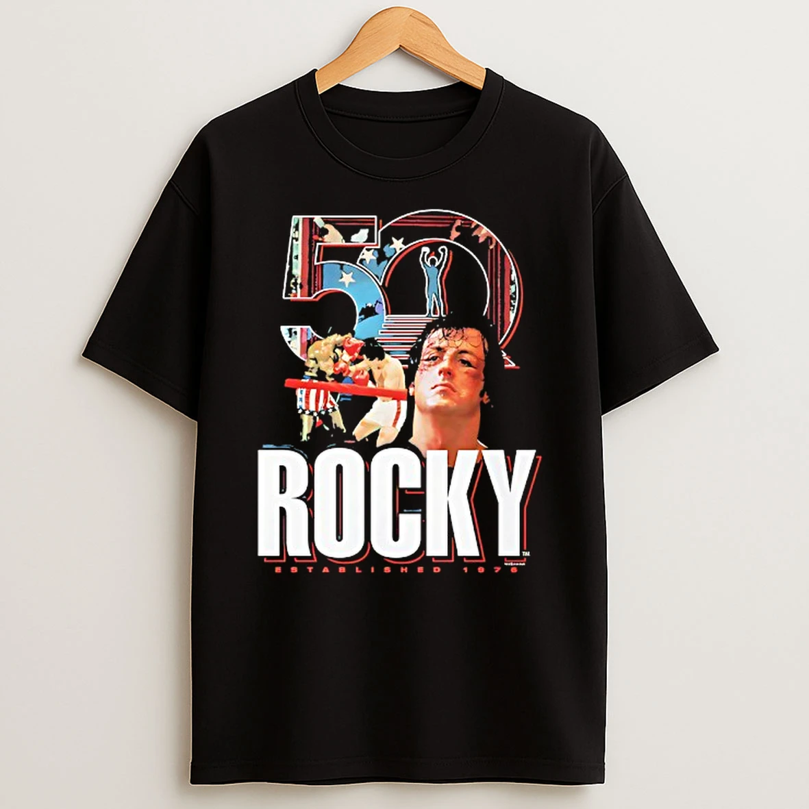 Rocky Balboa Vs Apollo Creed 50th Anniversary Rocky T Shirt