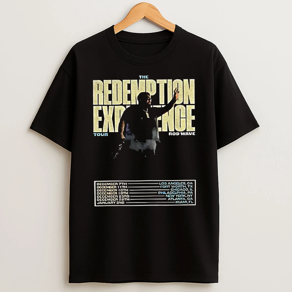Rod Wave The Redemption Experience World Tour 2025 T Shirt