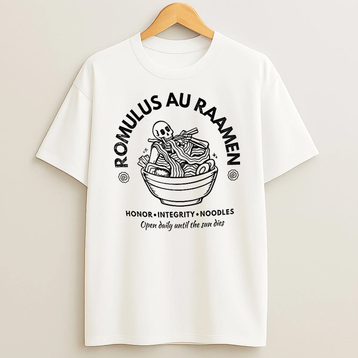 Romulus Au Raa Men Honor Integrity Noodles T Shirt