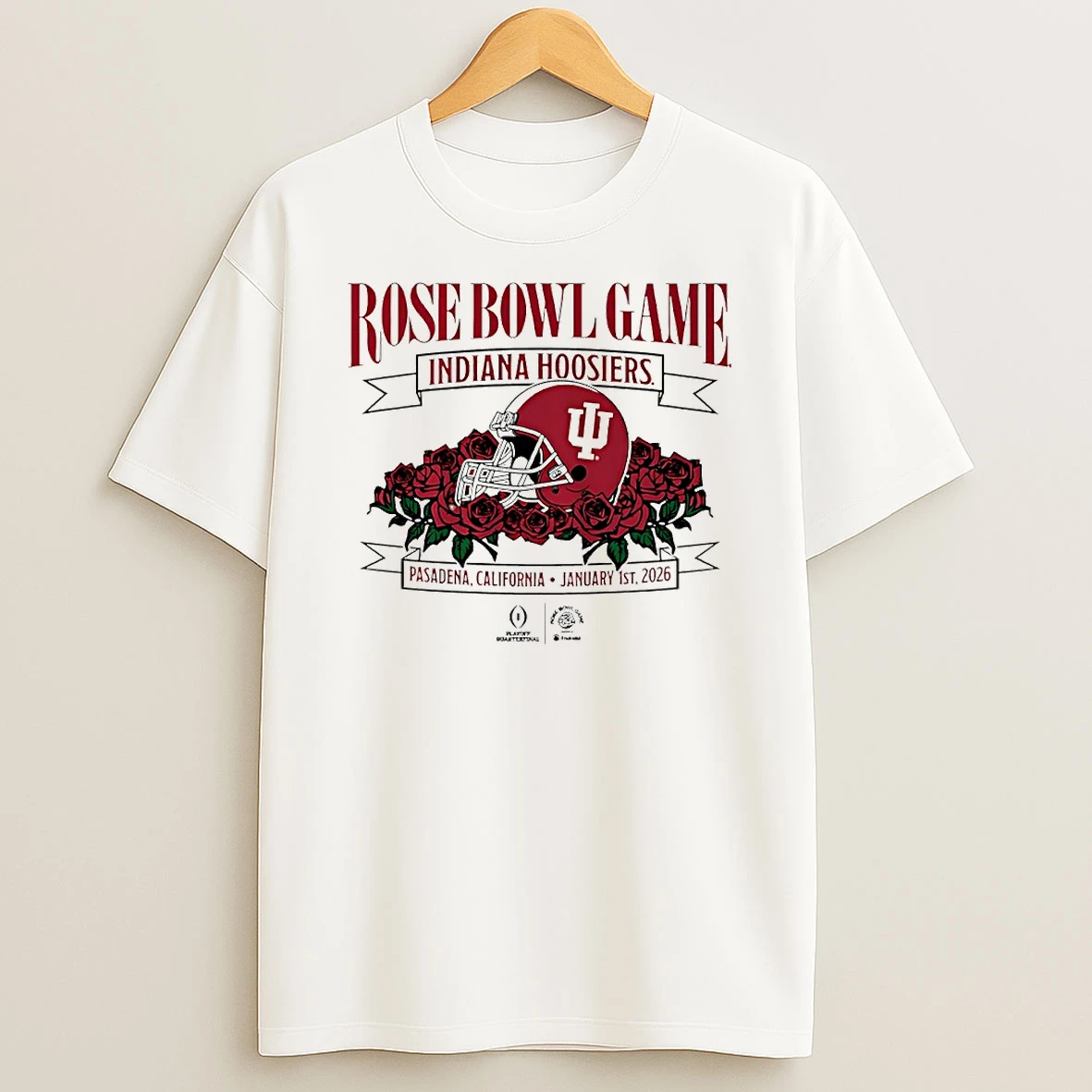 Rose Bowl Game Indiana Hoosiers 2026 Cfp Helmet Circle T Shirt