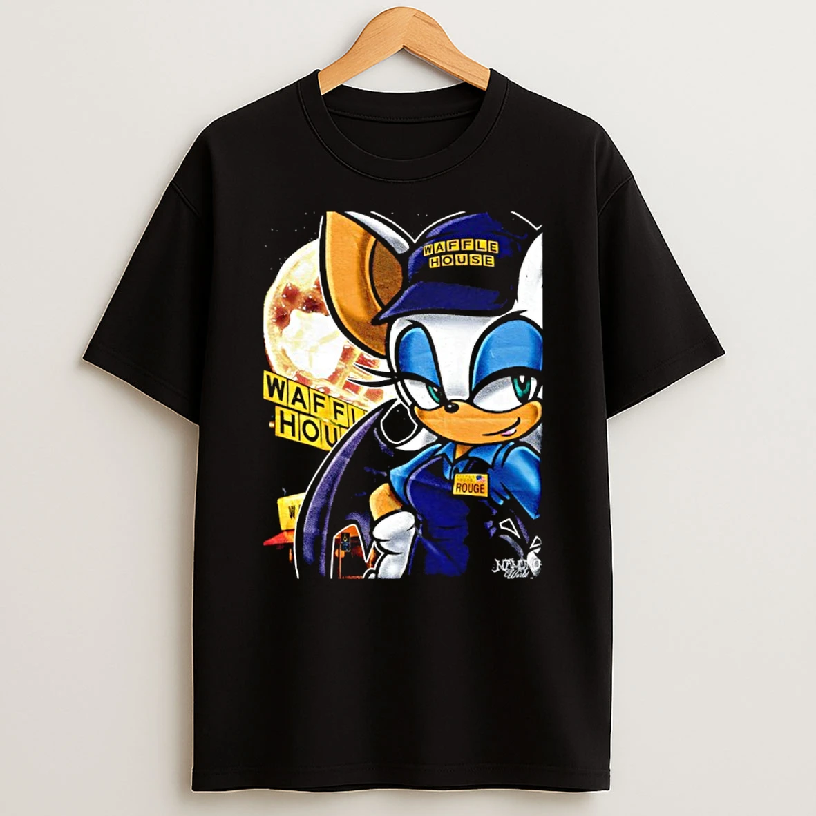 Rouge The Bat Hedgehog Waffle House T Shirt