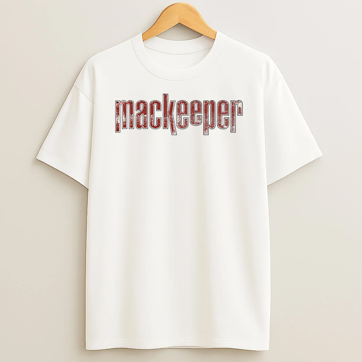 Ruby Cruz Wearing Mackeeper Logo T Shirt