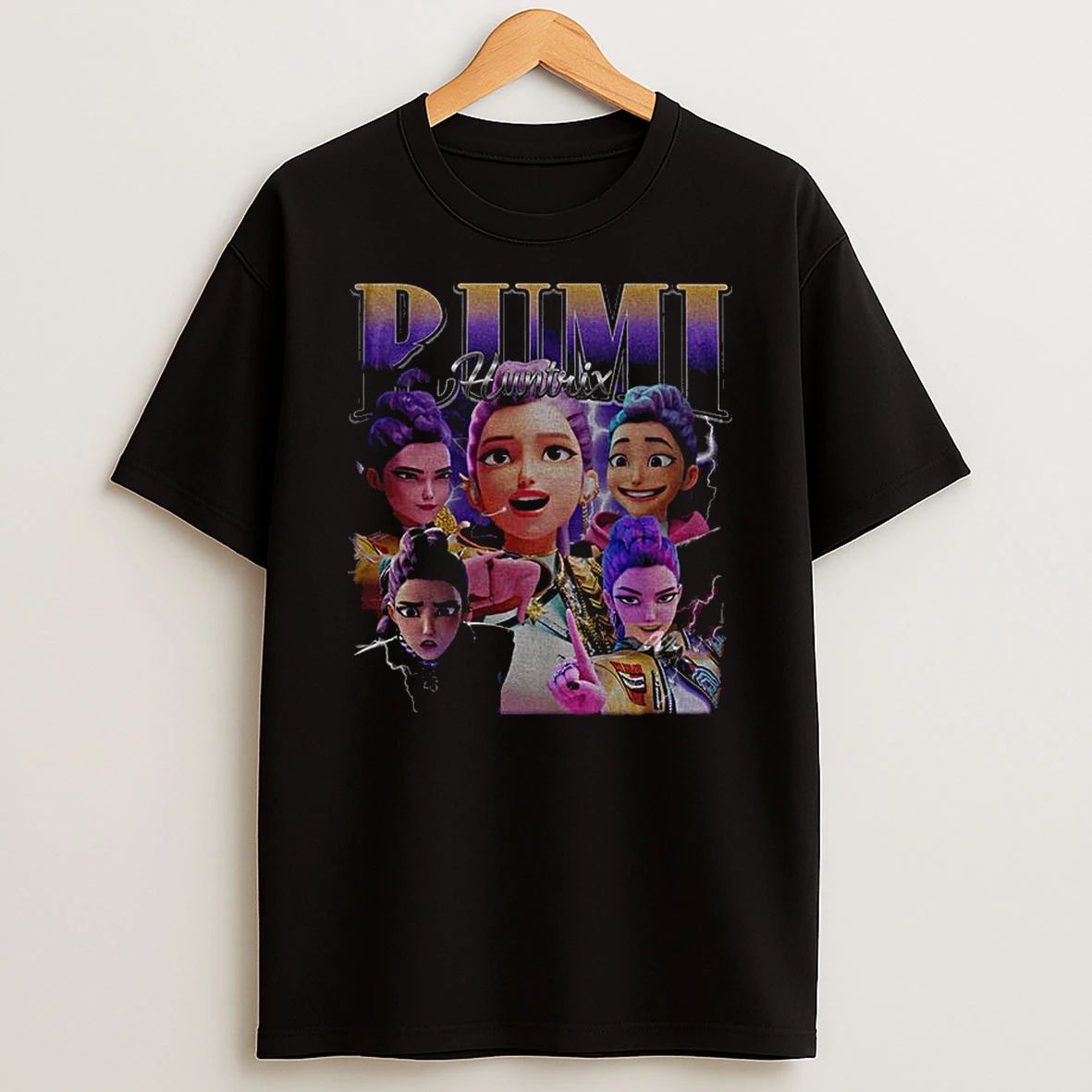 Rumi Huntrix Kpop Demon Hunters 90s Bootleg T Shirt