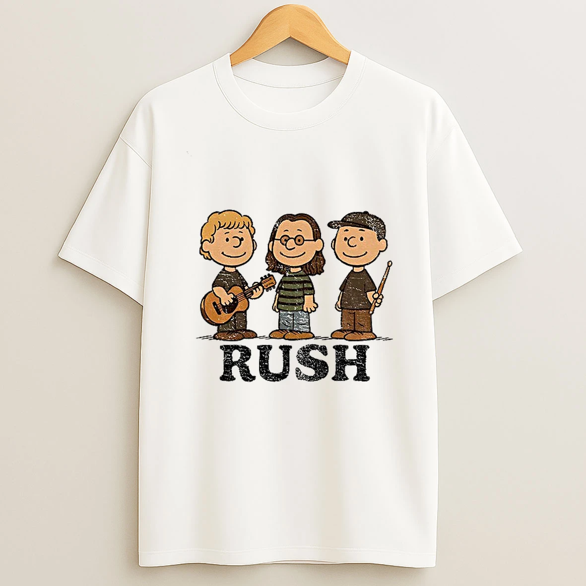 Rush Band Cartoon Geddy Lee Alex Lifeson Neil Peart T Shirt
