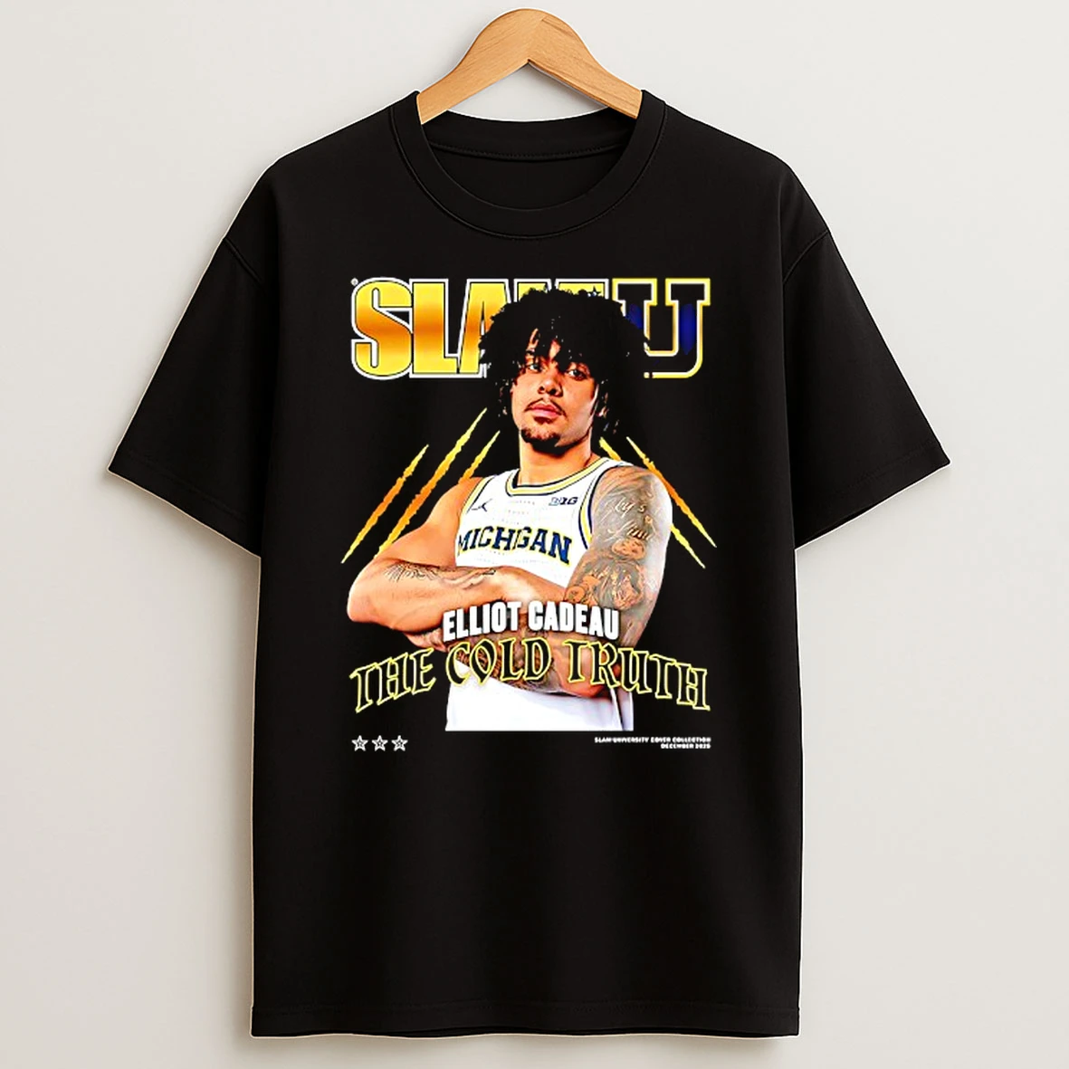 Slam Michigan Wolverines Elliot Cadeau The Cold Truth T Shirt